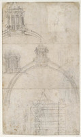 A 029
<br/>
Doorsnede van de koepel van de Sint Pieter te Rome
<br/>
<em>Michelangelo Buonarroti (1475-1564)</em>
